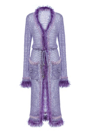 andreeva violet handmade knit cardigan dress