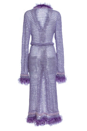 andreeva violet handmade knit cardigan dress