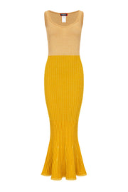 andreeva womens gold knit dress