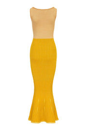 Golden Hour Metallic Knit Dress