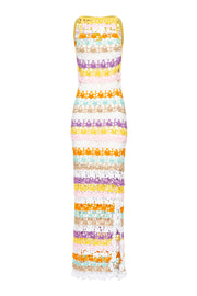 andreeva women's multicolor maxi crochet  dress