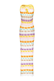 andreeva women's multicolor maxi crochet  dress