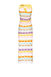andreeva womens multicolor midi crochet dress