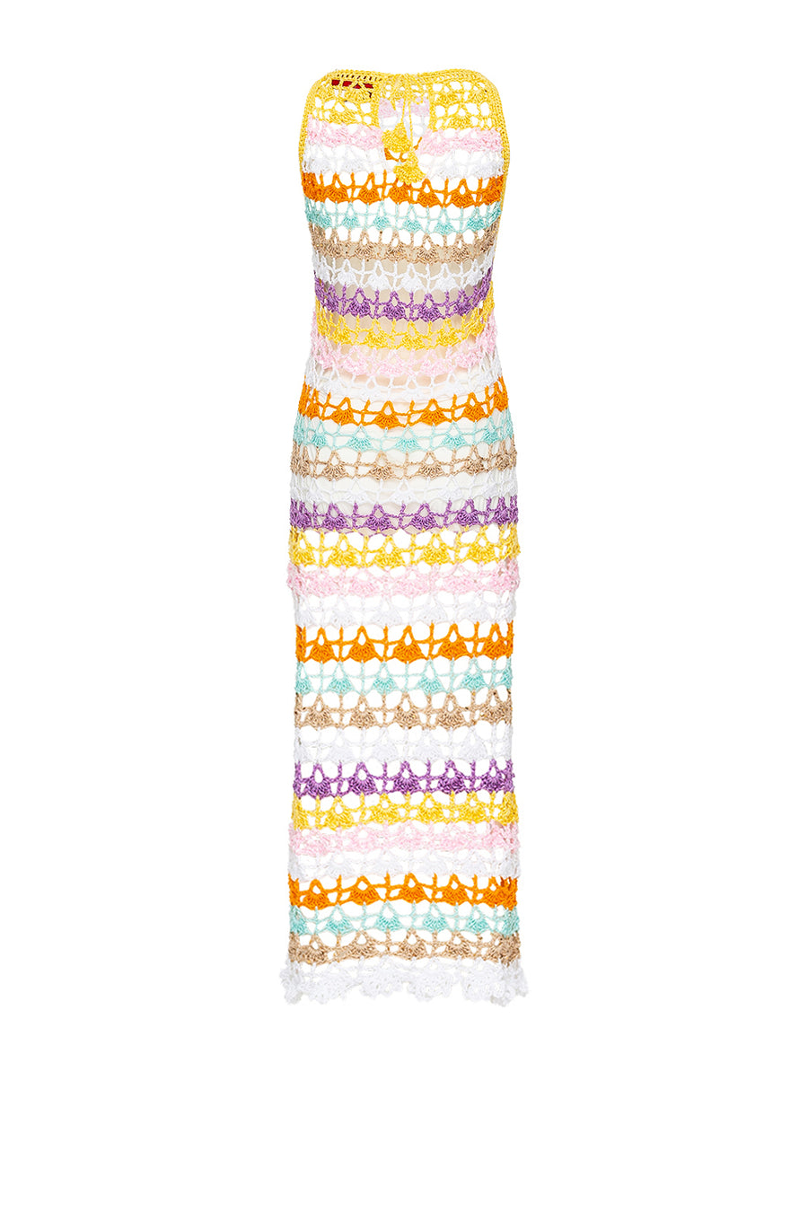 andreeva womens multicolor midi crochet dress