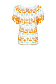 andreeva womens multicolor handmade crochet top