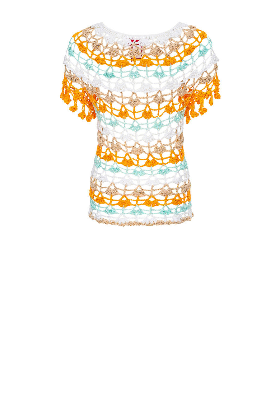 andreeva womens multicolor handmade crochet top