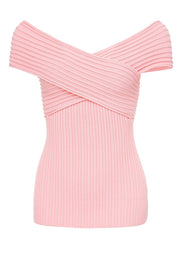 andreeva womens pink knit top