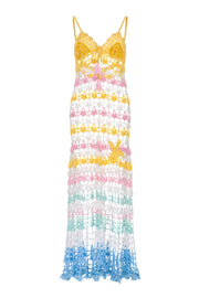 andreeva womens multicolor maxi crochet dress