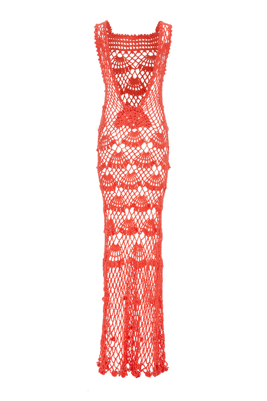 andreeva womens coral maxi crochet dress