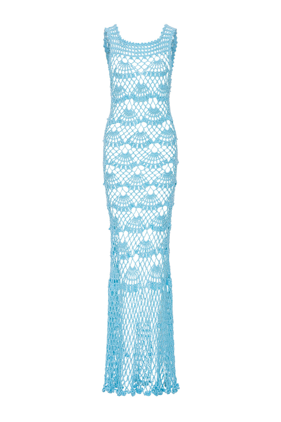 andreeva womens blue maxi crochet dress