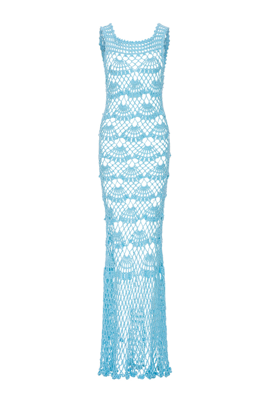 andreeva womens blue maxi crochet dress