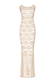 andreeva womens white maxi crochet dress