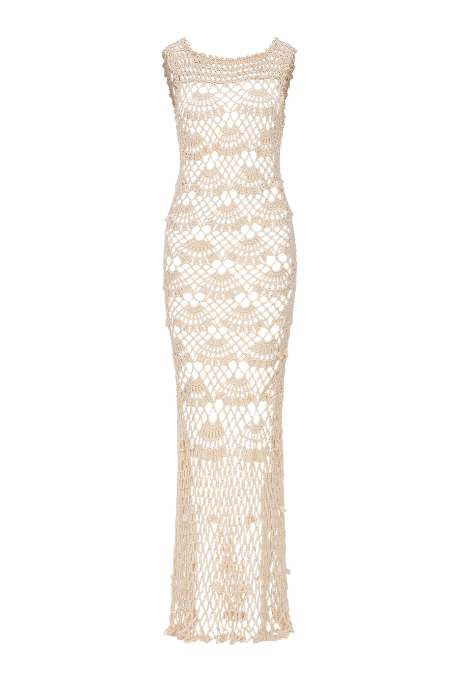 andreeva womens white maxi crochet dress