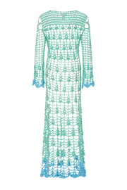 andreeva womens blue crohet cover up