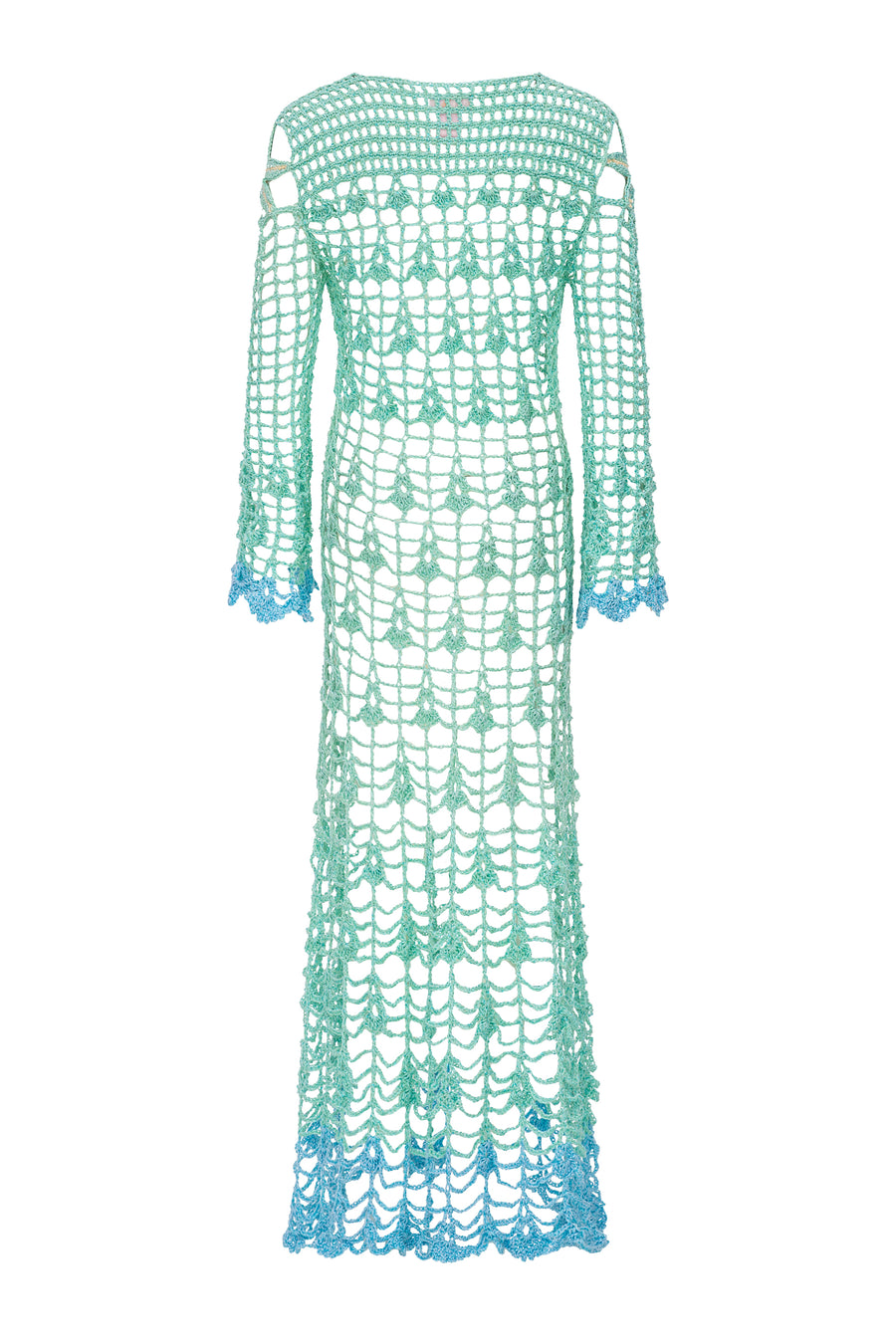 andreeva womens aqua blue crochet cover up