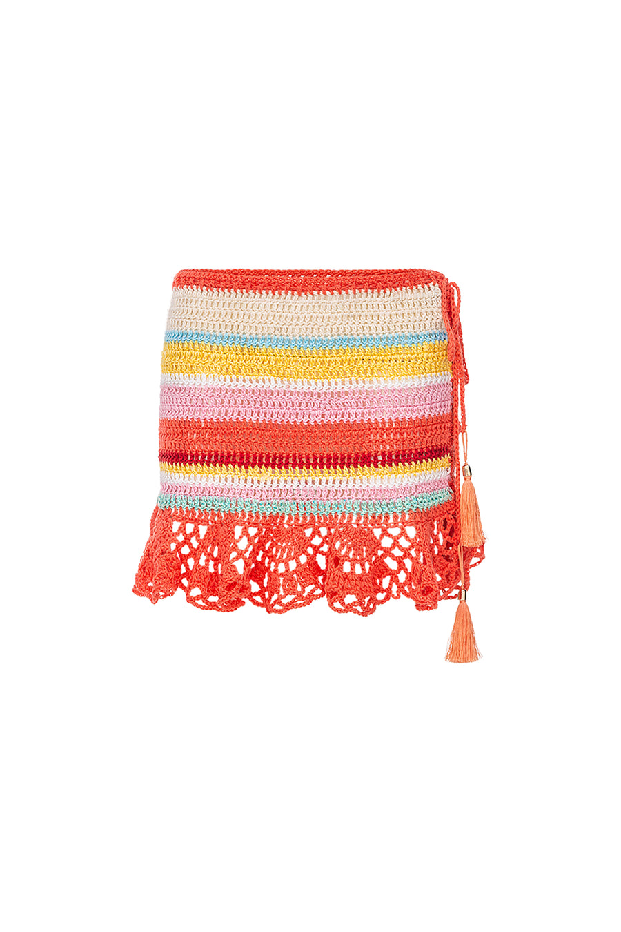 andreeva womens multicolor mini crochet skirt