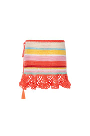 andreeva womens multicolor mini crochet skirt