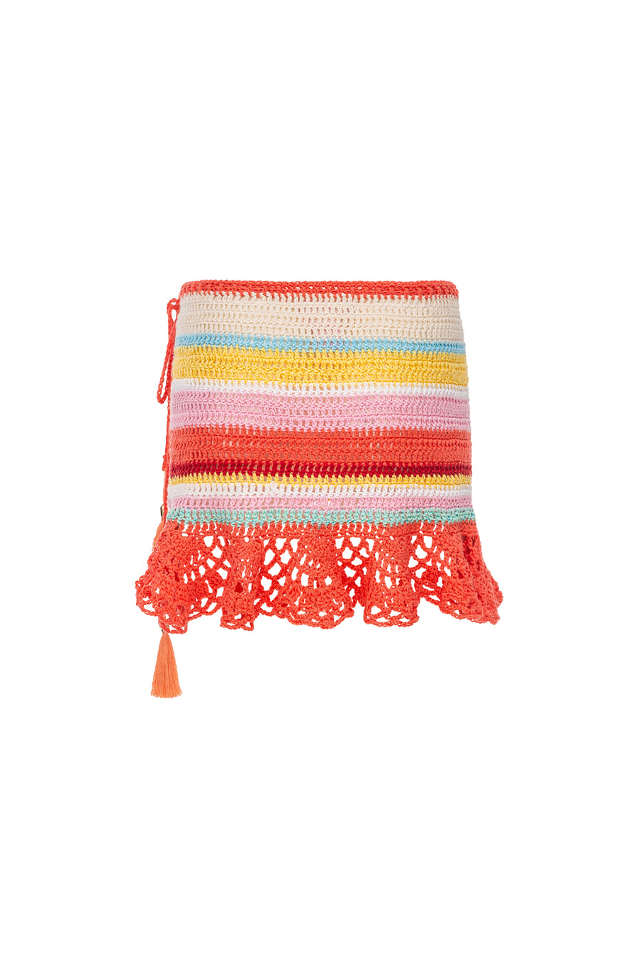 andreeva womens multicolor mini crochet skirt
