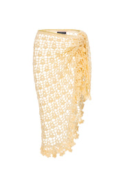 andreeva womens butter yellow crochet cover up