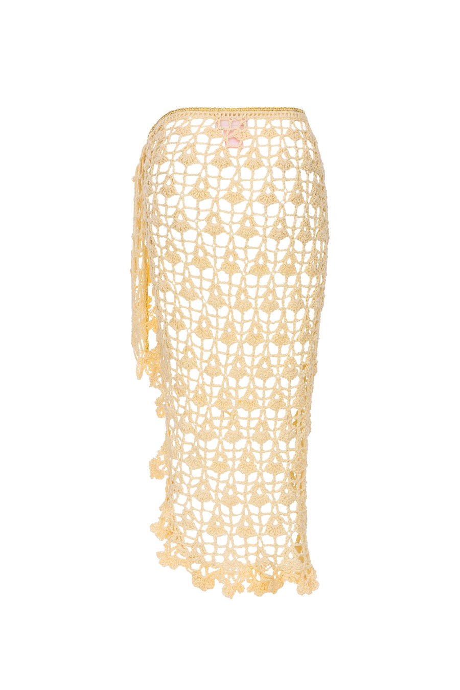 andreeva womens butter yellow crochet cover up