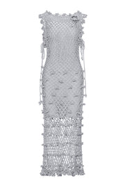 andreeva silver handmade crochet dress