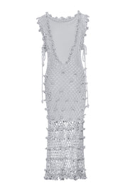 andreeva silver handmade crochet dress