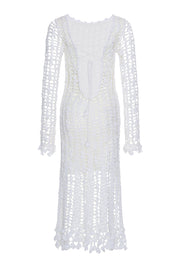 andreeva white crochet dress