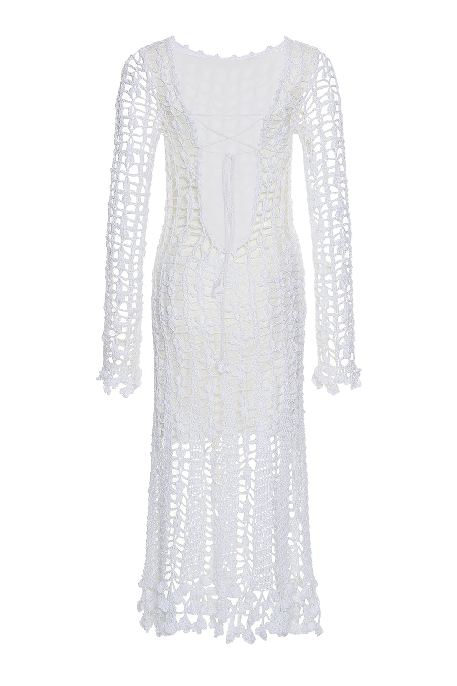 andreeva white crochet dress