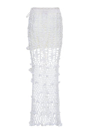 andreeva white crochet skirt