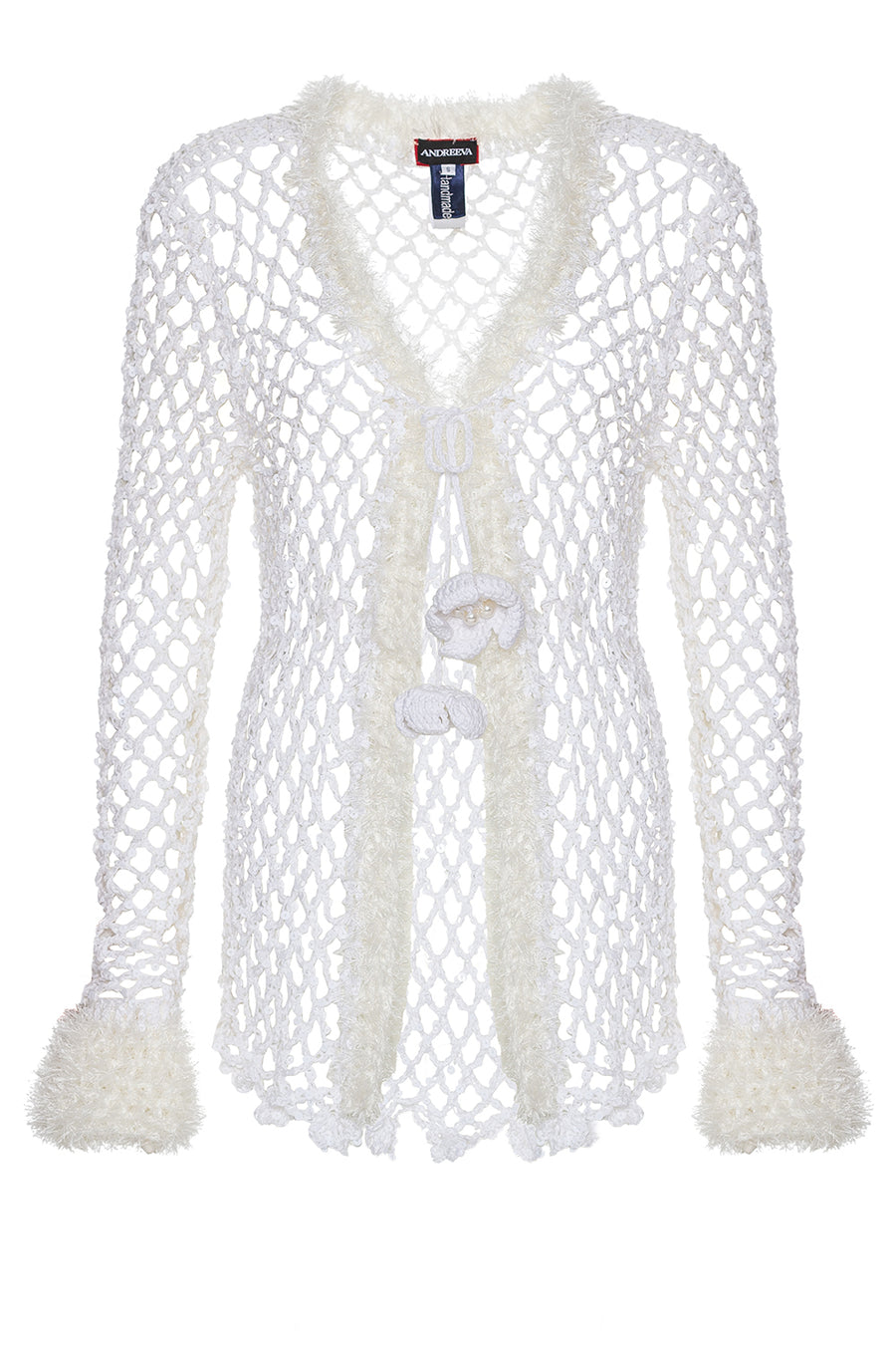 andreeva white crochet shirt