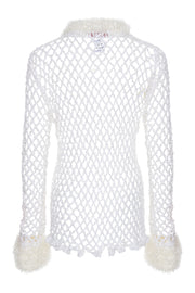 andreeva white crochet shirt