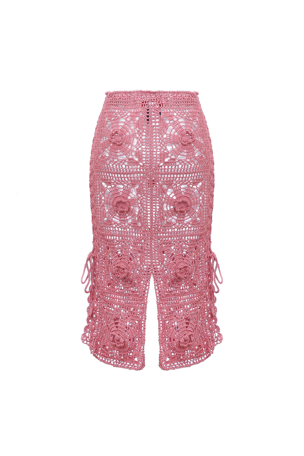 andreeva pink handmade crochet skirt