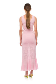 Peach Rose Knit Dress