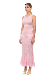 Peach Rose Knit Dress