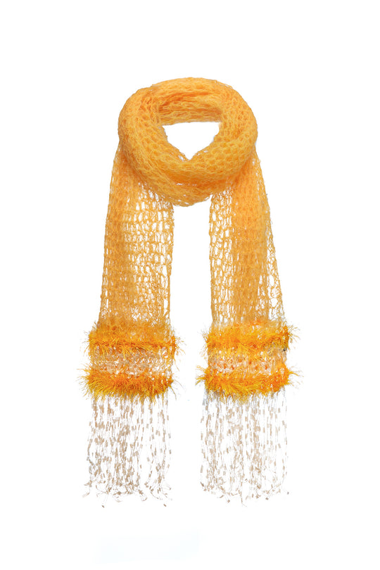 andreeva yellow cashmere scarf
