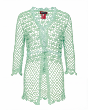 andreeva womens crochet mint shirt