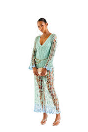 andreeva aqua maxi crochet cover up