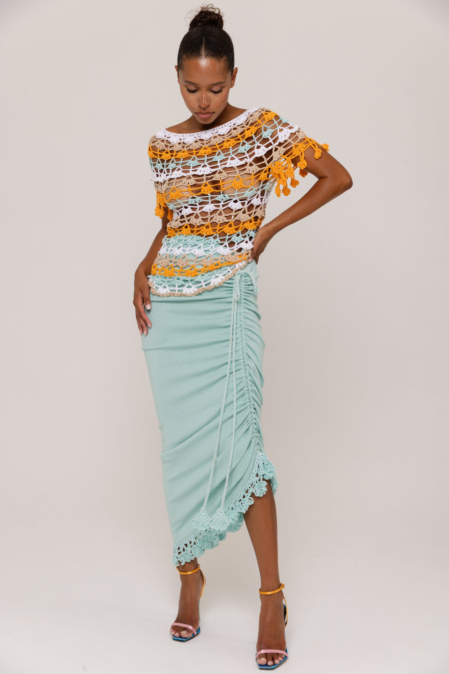 andreeva womens multicolor handmade crochet top