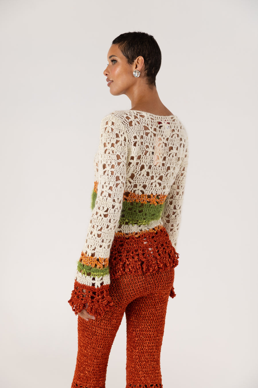 andreeva women's crochet wide pants