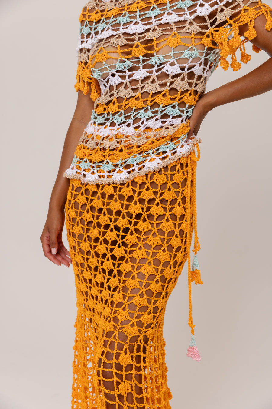 andreeva womens multicolor handmade crochet top