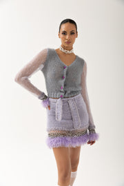 andreeva lavender handmade mini skirt