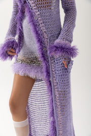 andreeva violet handmade knit cardigan dress