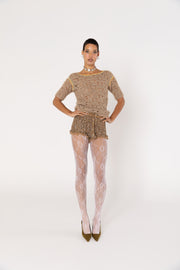 andreeva womens brown knit top