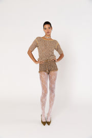andreeva womens brown knit top
