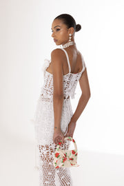 andreeva white crochet skirt