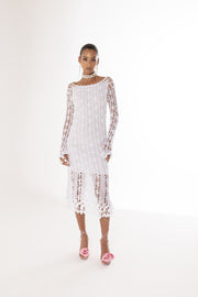 andreeva white crochet dress