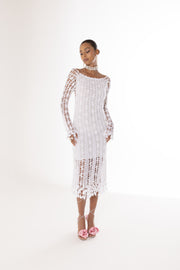 andreeva white crochet dress