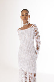 andreeva white crochet dress