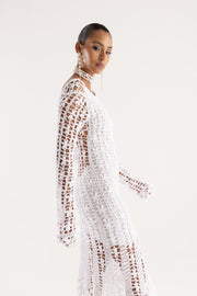 andreeva white crochet dress