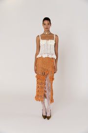 andreeva women's white crochet top